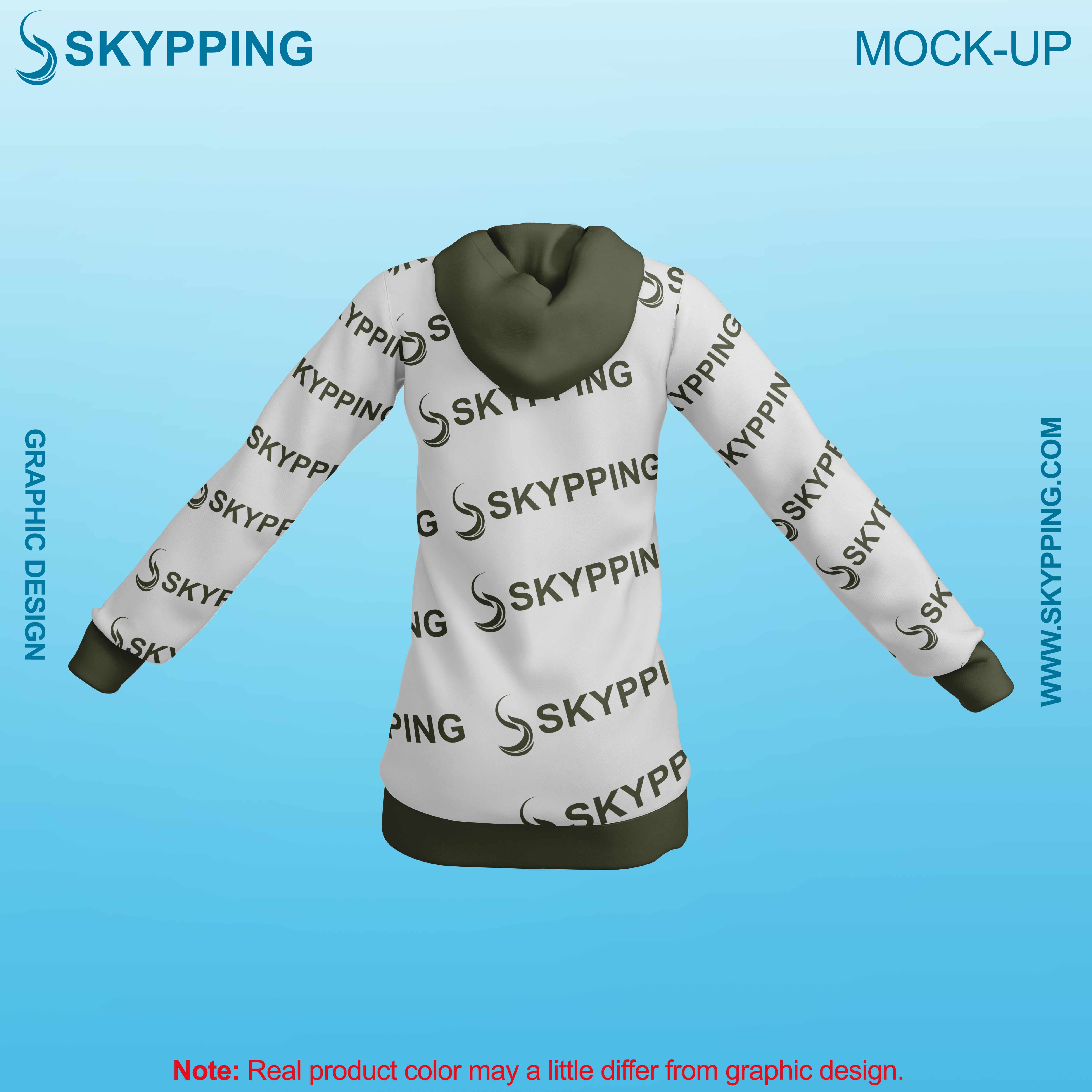 White Combo Pull Over Hoodie with Kangroo Pockets for Women